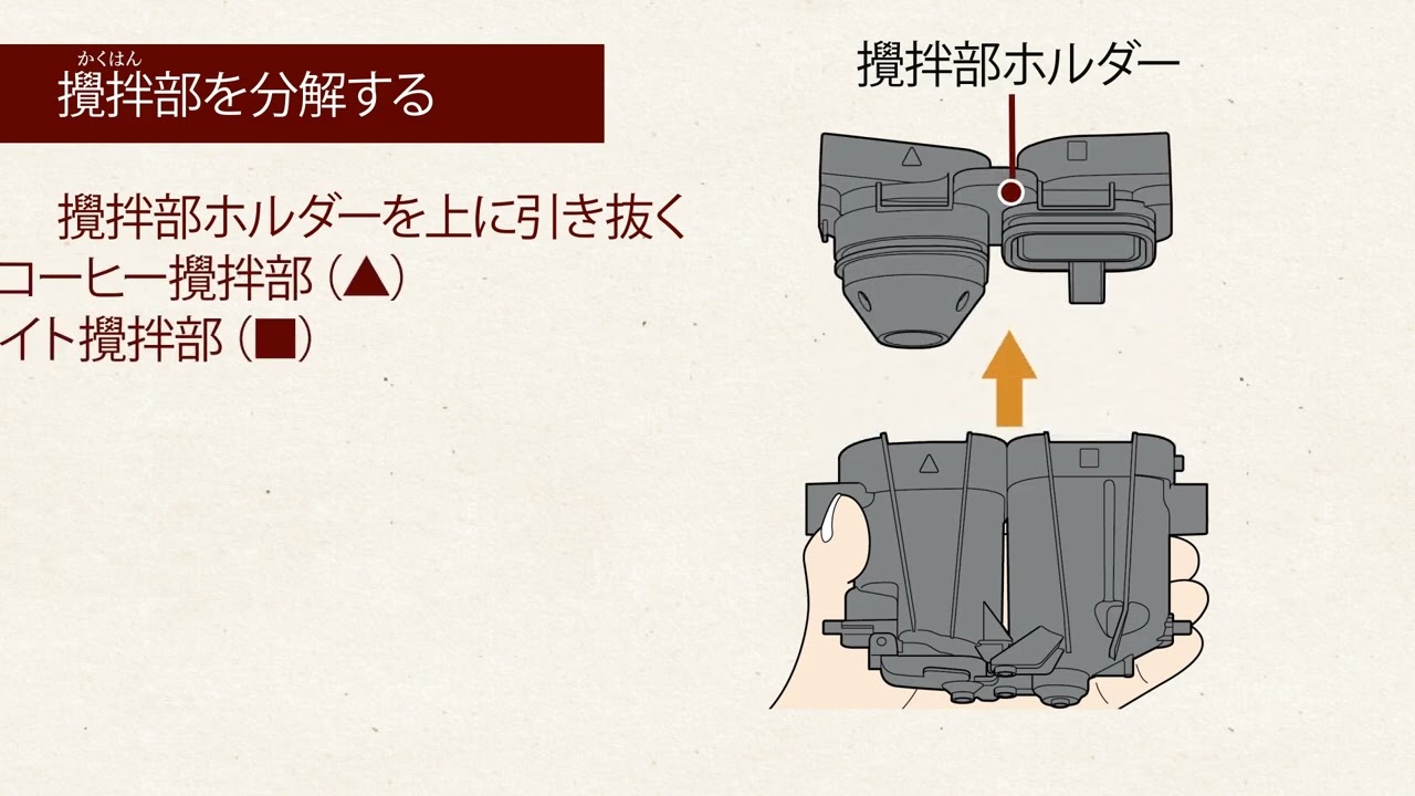Embedded thumbnail for バリスタDuo～攪拌部のお手入れ～（攪拌部の取り外し・分解）