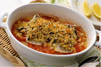 お魚の米粉パン粉焼き